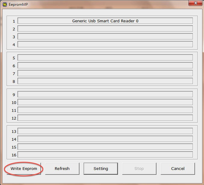 Write Eeprom image